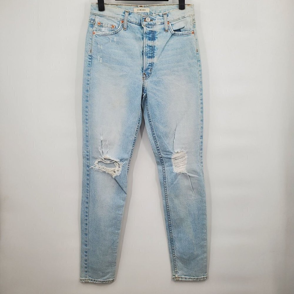 Comune Memphis Revival Jeans Distressed High Rise Button Fly Womens 27 NWOT